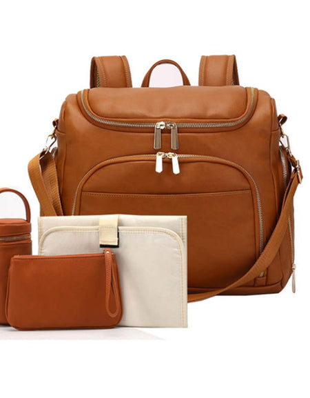 7-in-1 Large Capacity Travel  Diaper Bag with Changing Pad