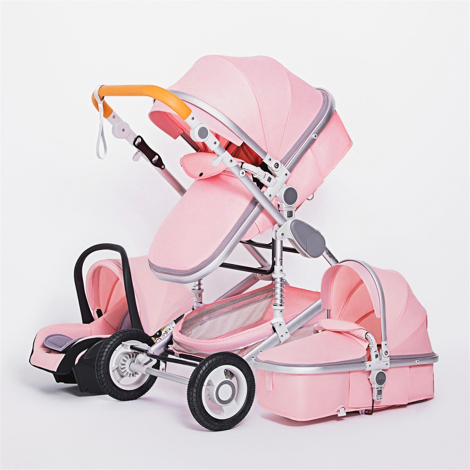 Luxury 3 in 1 Travel Car Seat, Stroller, Baby Carrier & Pushchair