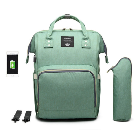 Large Capacity Diaper Backpack With USB Interface