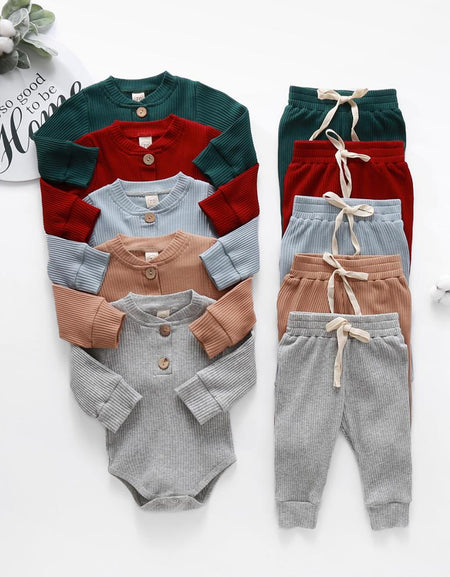 Baby Ribbed Bodysuit Sets