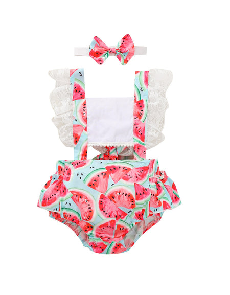 Watermelon 2Pcs Romper Set